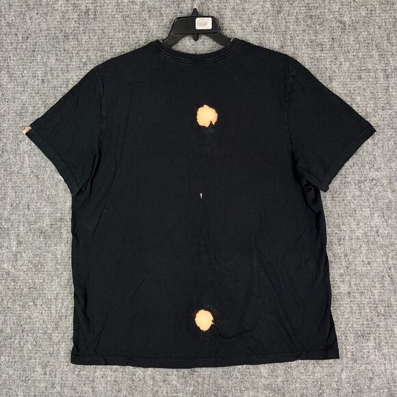 Nike Shirt Mens XXL Regular Workout Gym Short-Sleeve Swoosh Black Tee - Picture 2 of 8